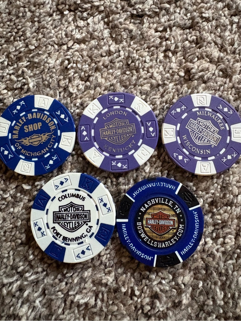 Harley Davidson poker chips